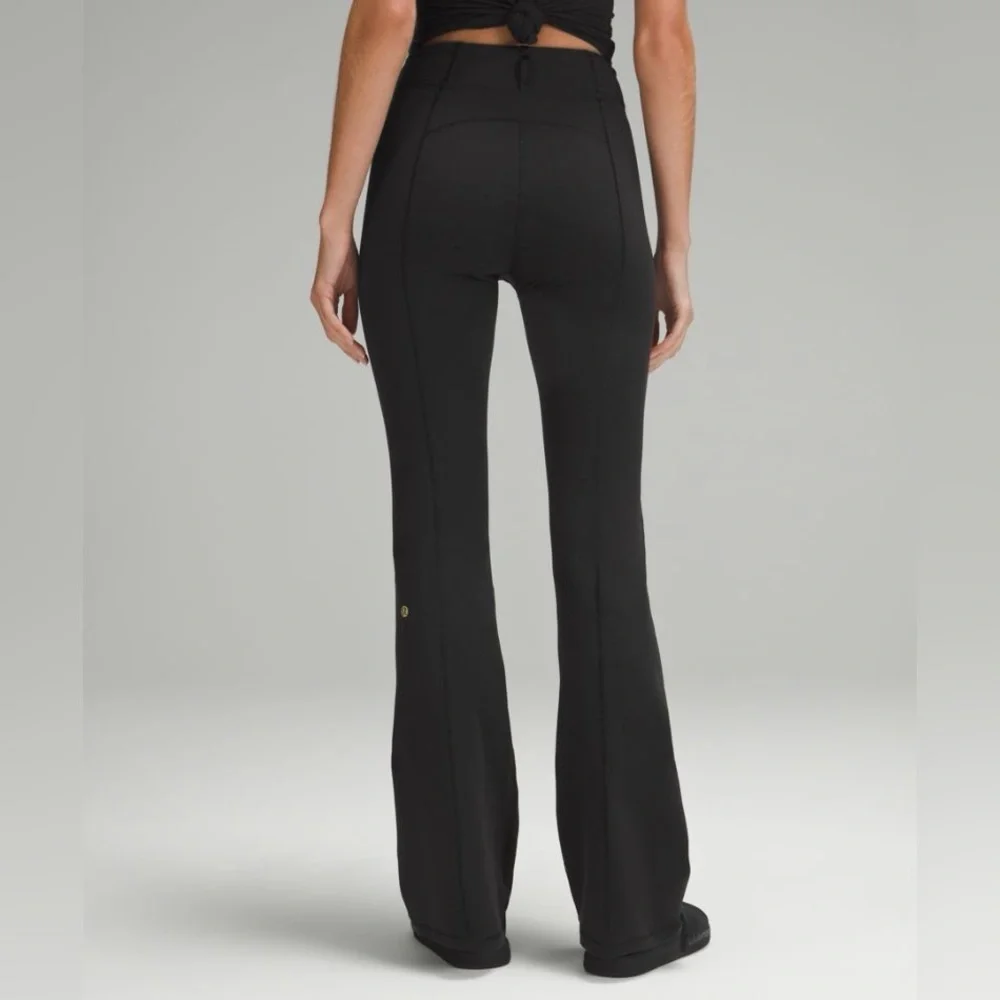Lululemon Define Zip-Front High-Rise Flared Pant Black Size 4 Luon Yoga Leggings